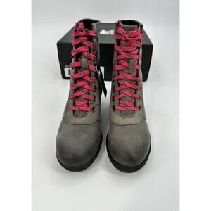 Sorel Lexie Wedge Boots Women’s 6.5 Quarry Gray Waterproof Lace Up NEW Box
